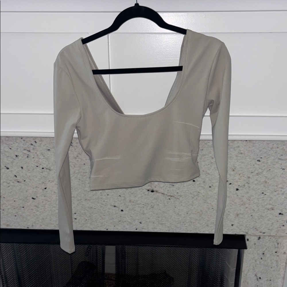 Elegant Cream Long Sleeve Top